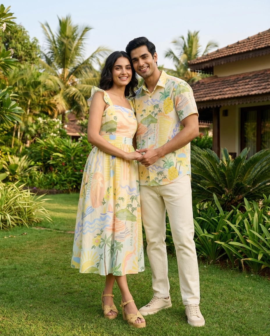 Prosperina Tropical Printed Couple Sets