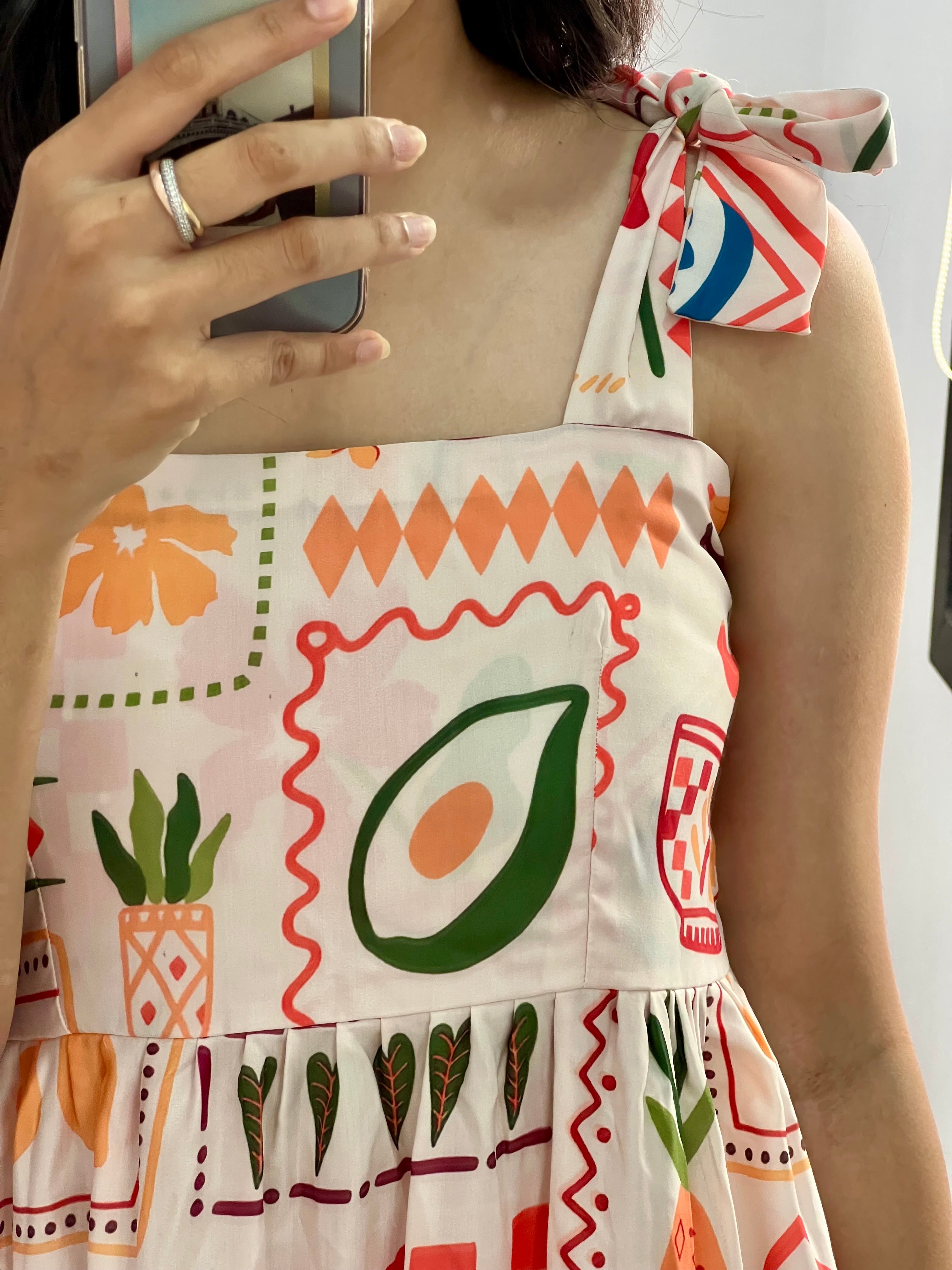 Tropical tier dress