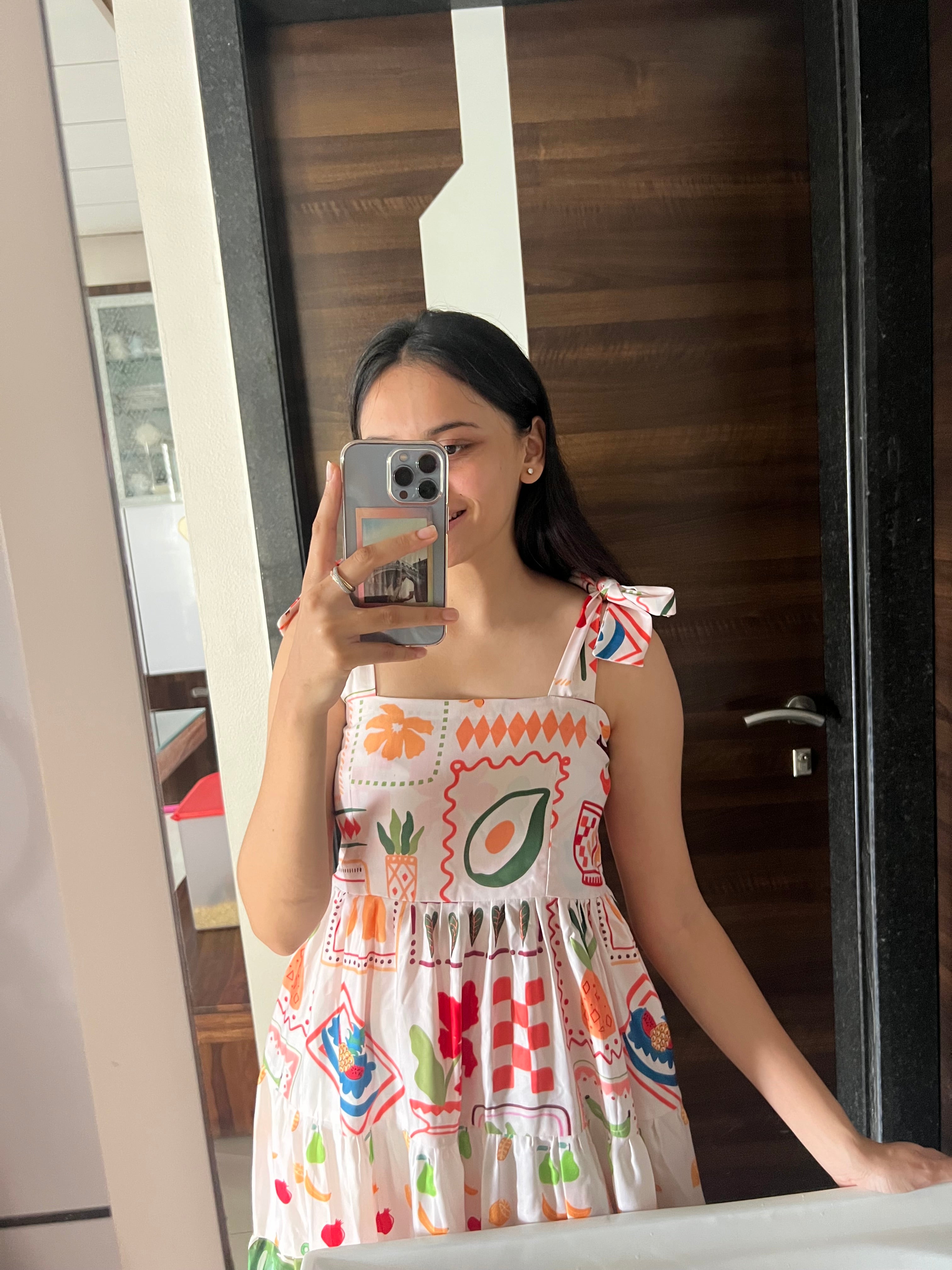 Tropical tier dress