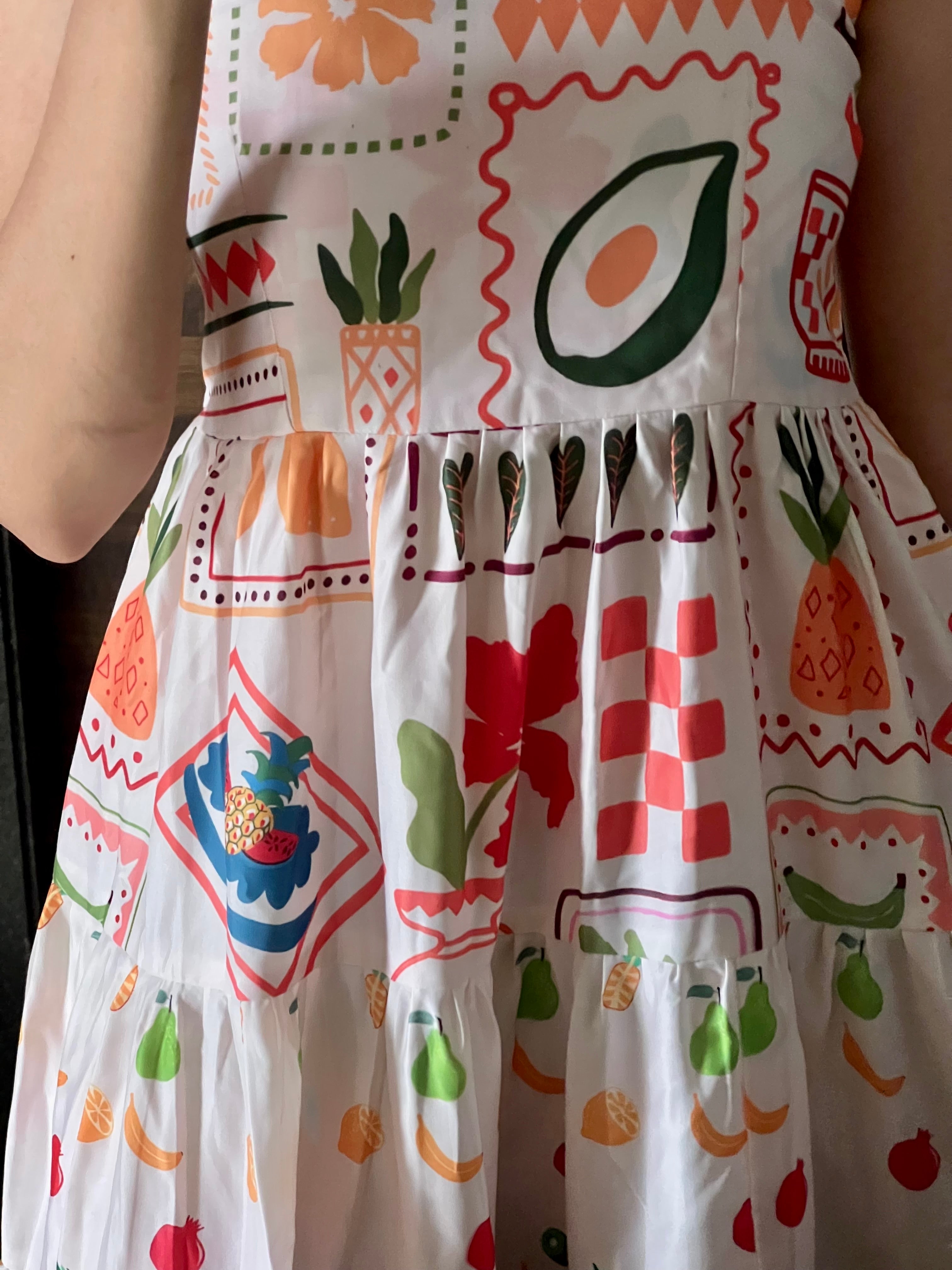 Tropical tier dress