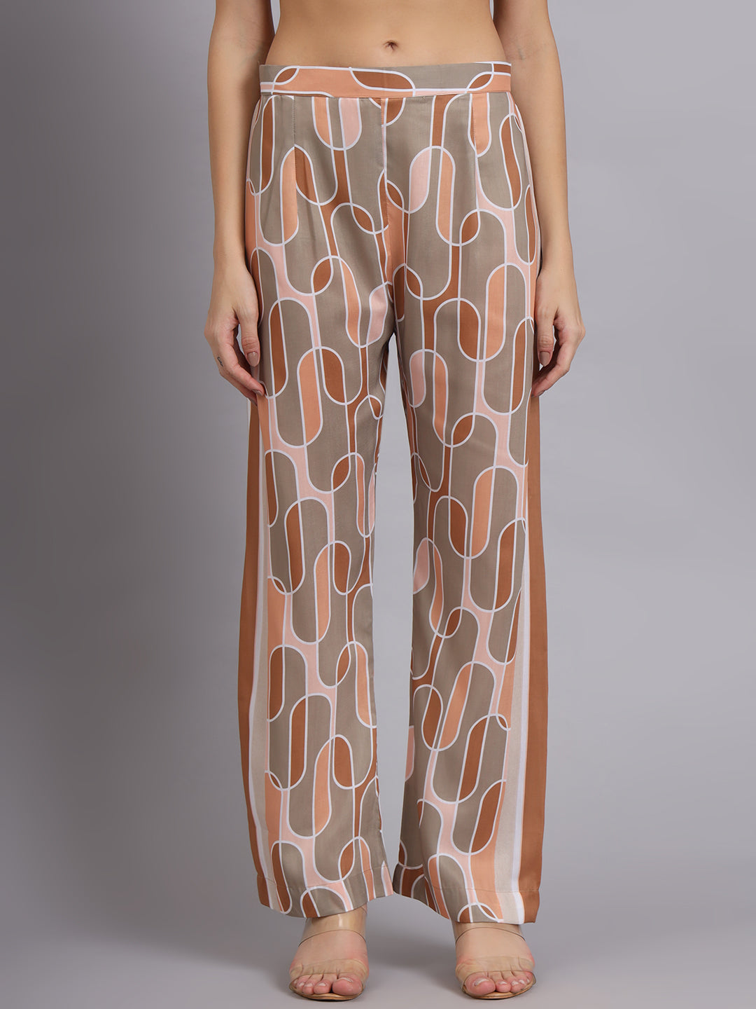 GEOMETRIC BEIGE COORD SET