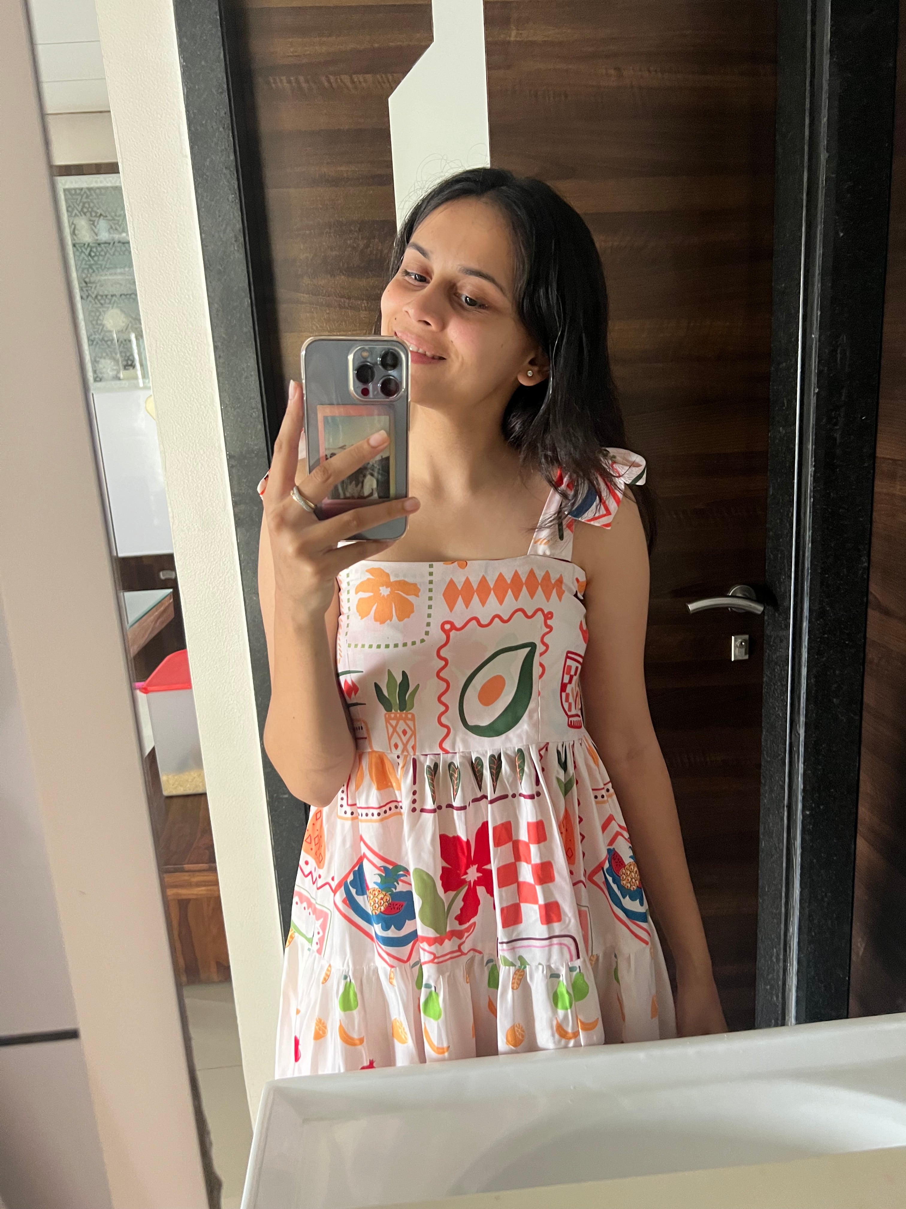 Tropical tier dress