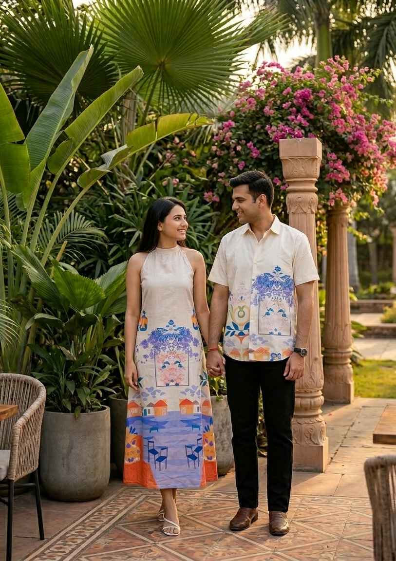 Pastel Horizon Couple Set