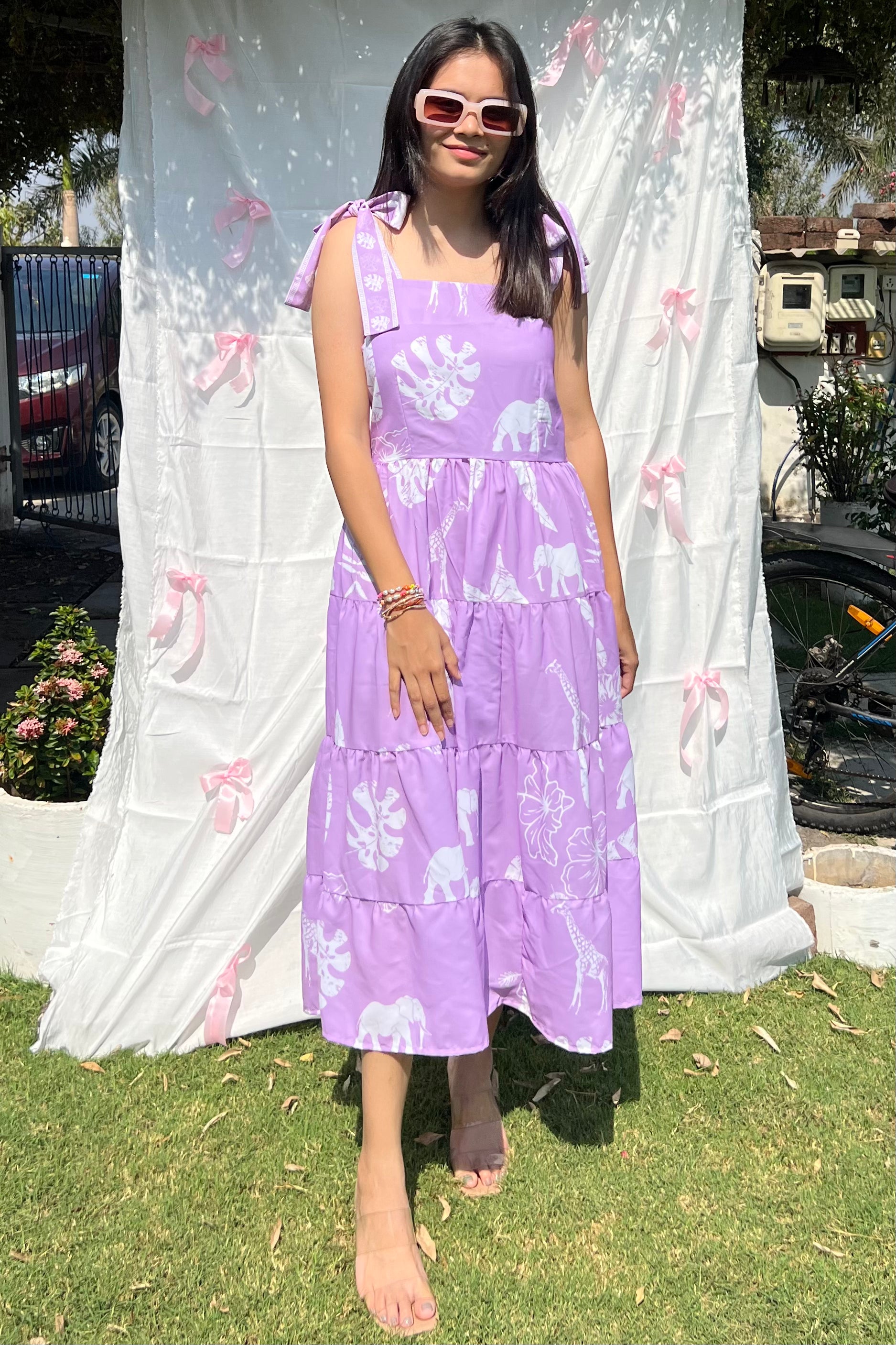 Lilac maxi dress