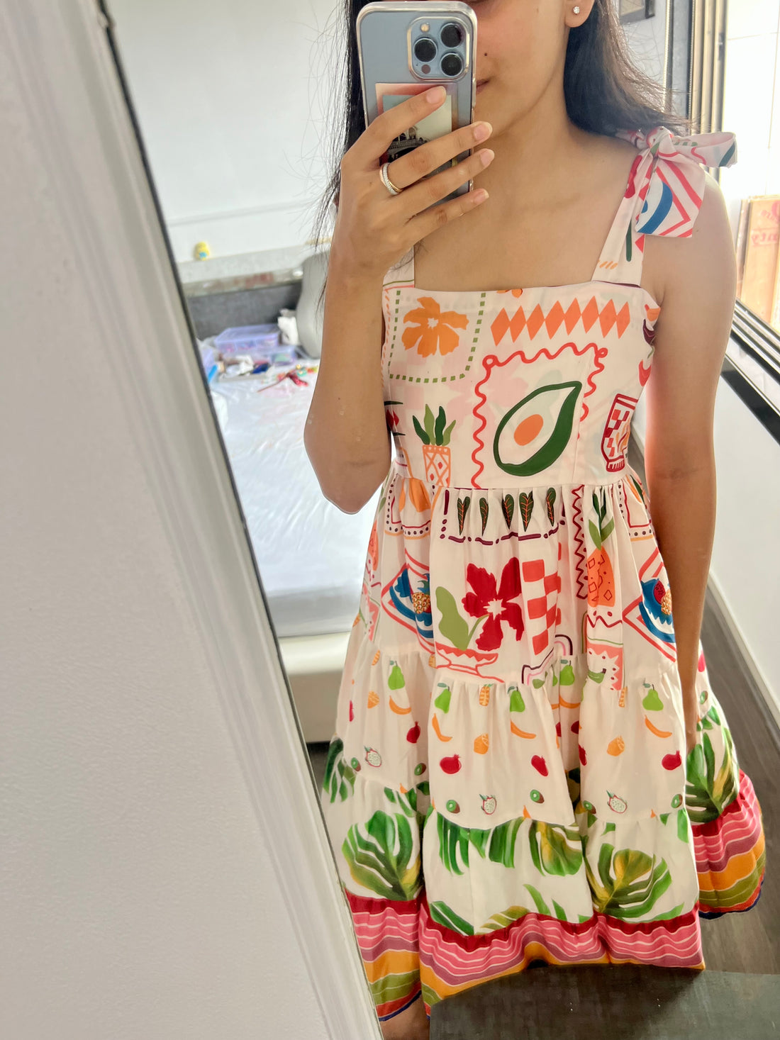 Tropical tier dress