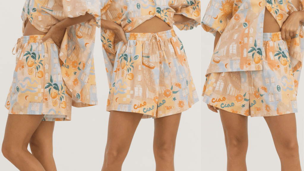 Peach Printed Co-Ord Set