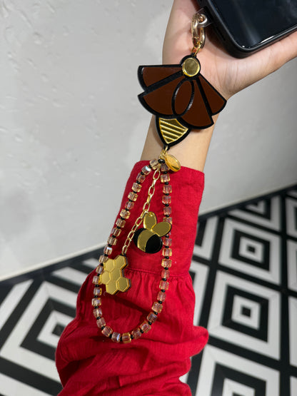 Buzzy bee phone strap