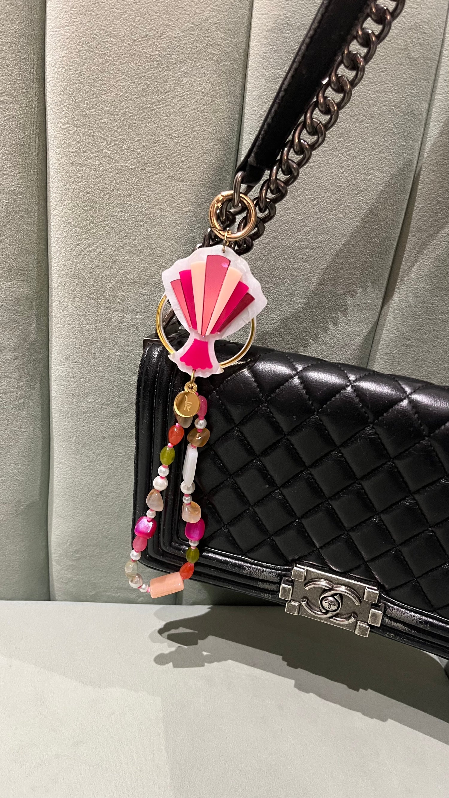 Poppy shell phone strap