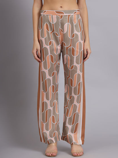 GEOMETRIC BEIGE COORD SET