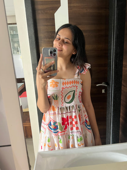 Tropical tier dress