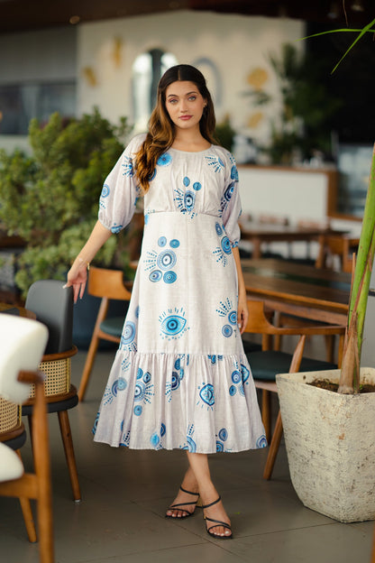 Frilled Beauty Beige Couple Set