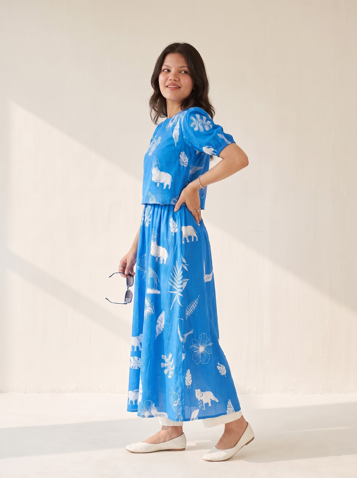 Bluebell Puff Sleeve Top &amp; Skirt Set