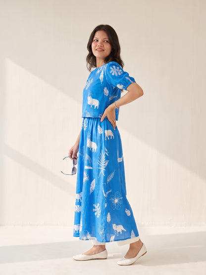 Bluebell Puff Sleeve Top &amp; Skirt Set