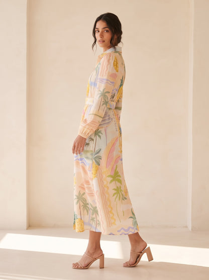 Prosperina Tropical Print Dress