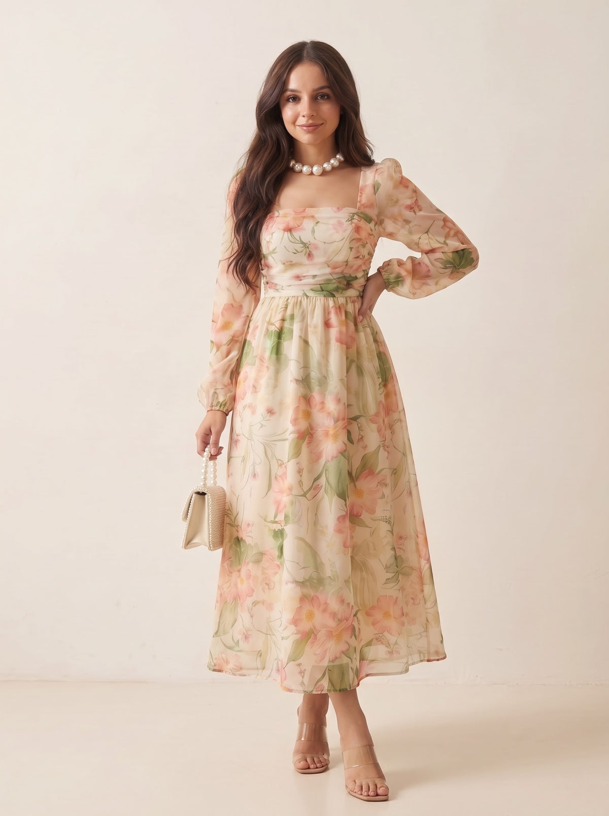 Blush Watercolor Floral Matching Couple Set