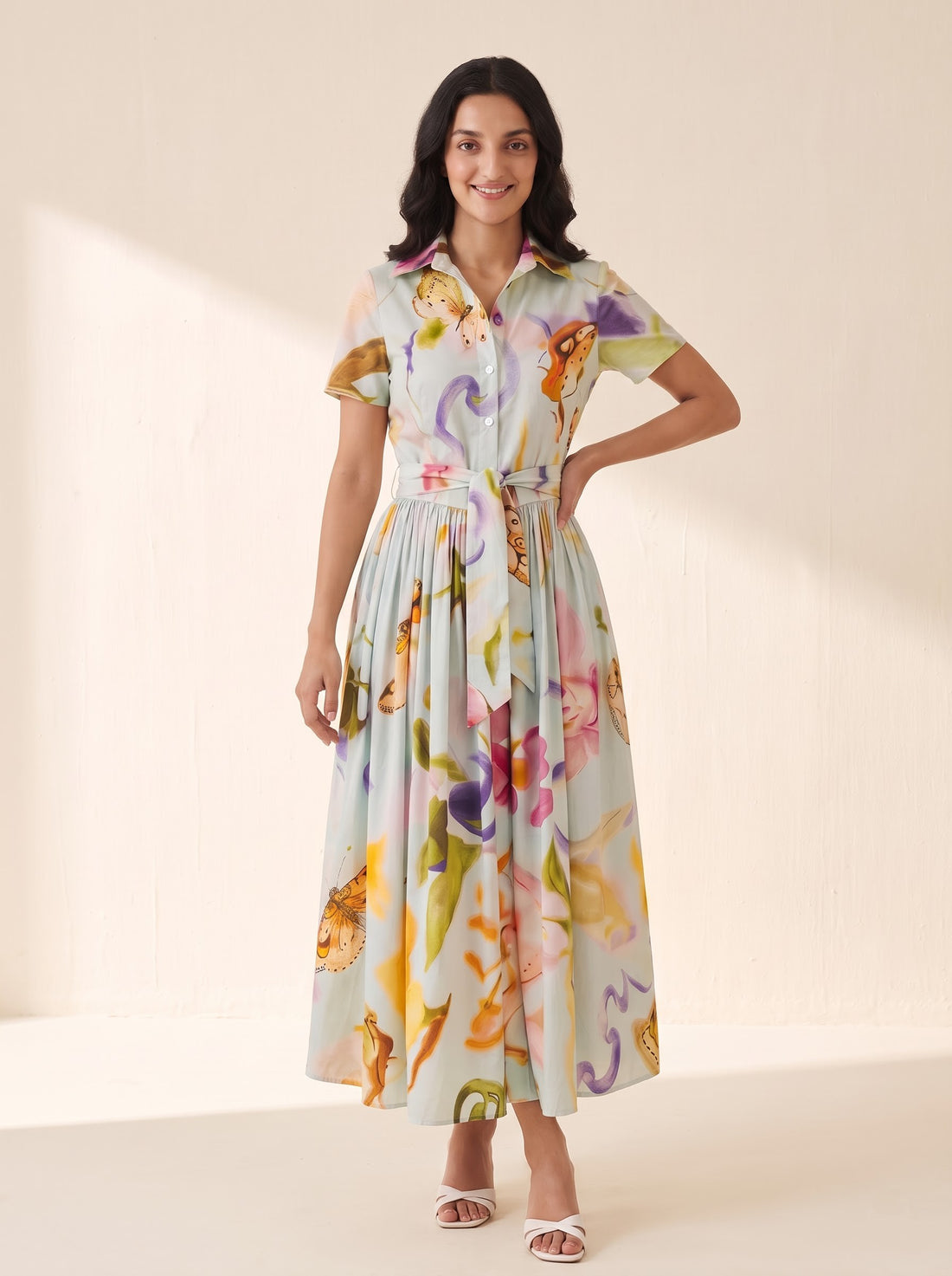 Pastel Floral Maxi Dress