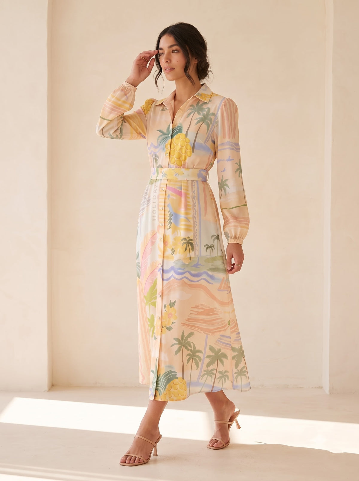Prosperina Tropical Print Dress
