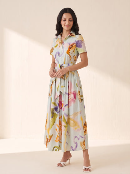 Pastel Floral Maxi Dress