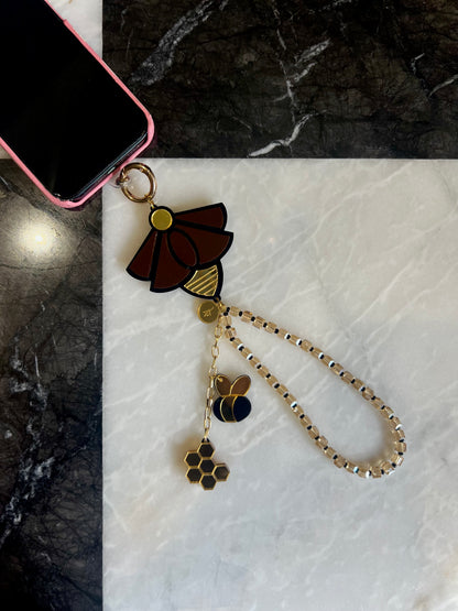 Buzzy bee phone strap