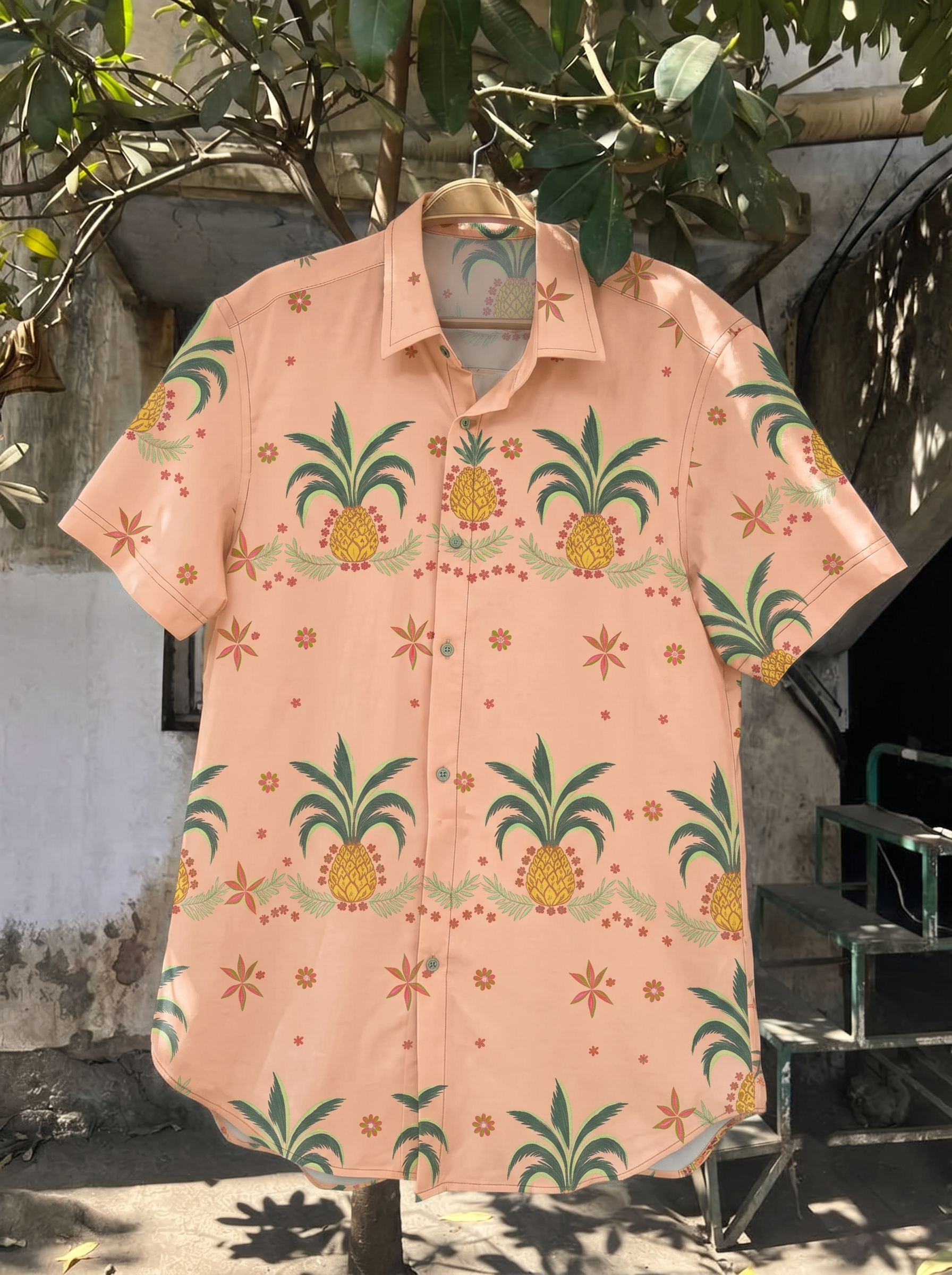 Designer Pineapple Printed Couple Set