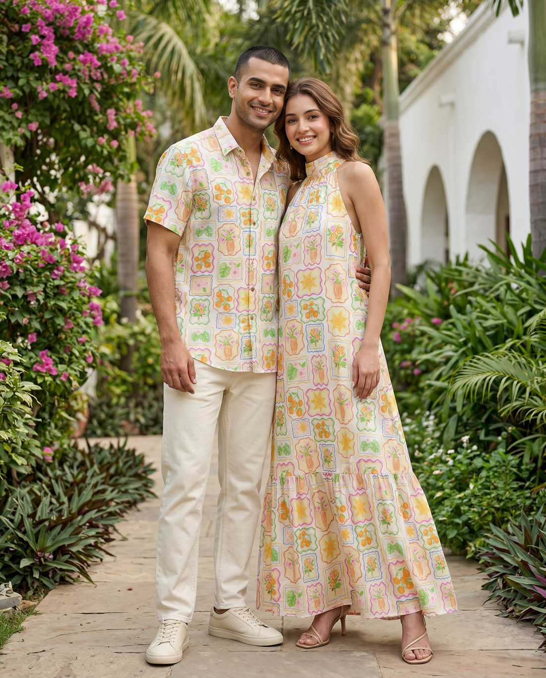 Prosperina Rebecca Multi Printed Couple Set