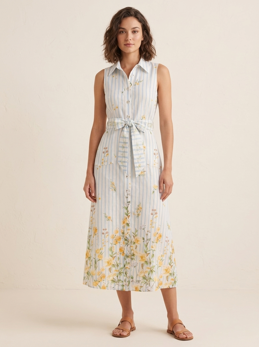 Floral Striped Printed Matching Couple Set