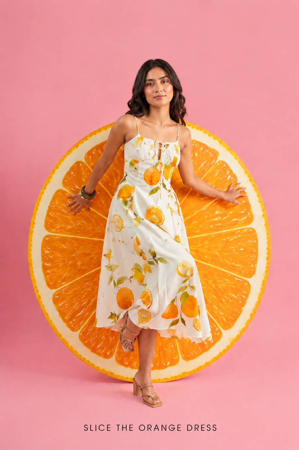 Slice the orange dress