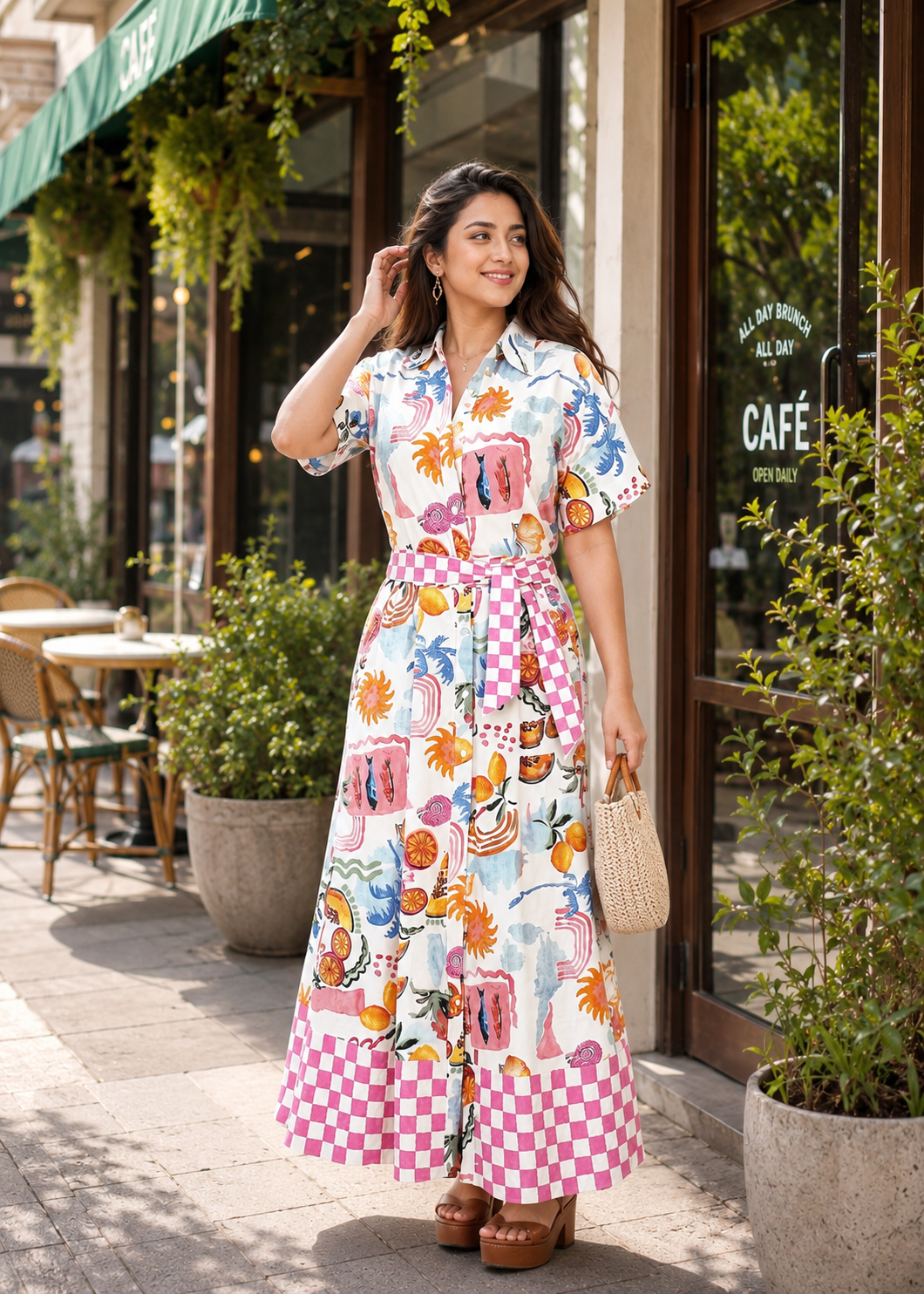 Escape To Paradise Belted Maxi Dress