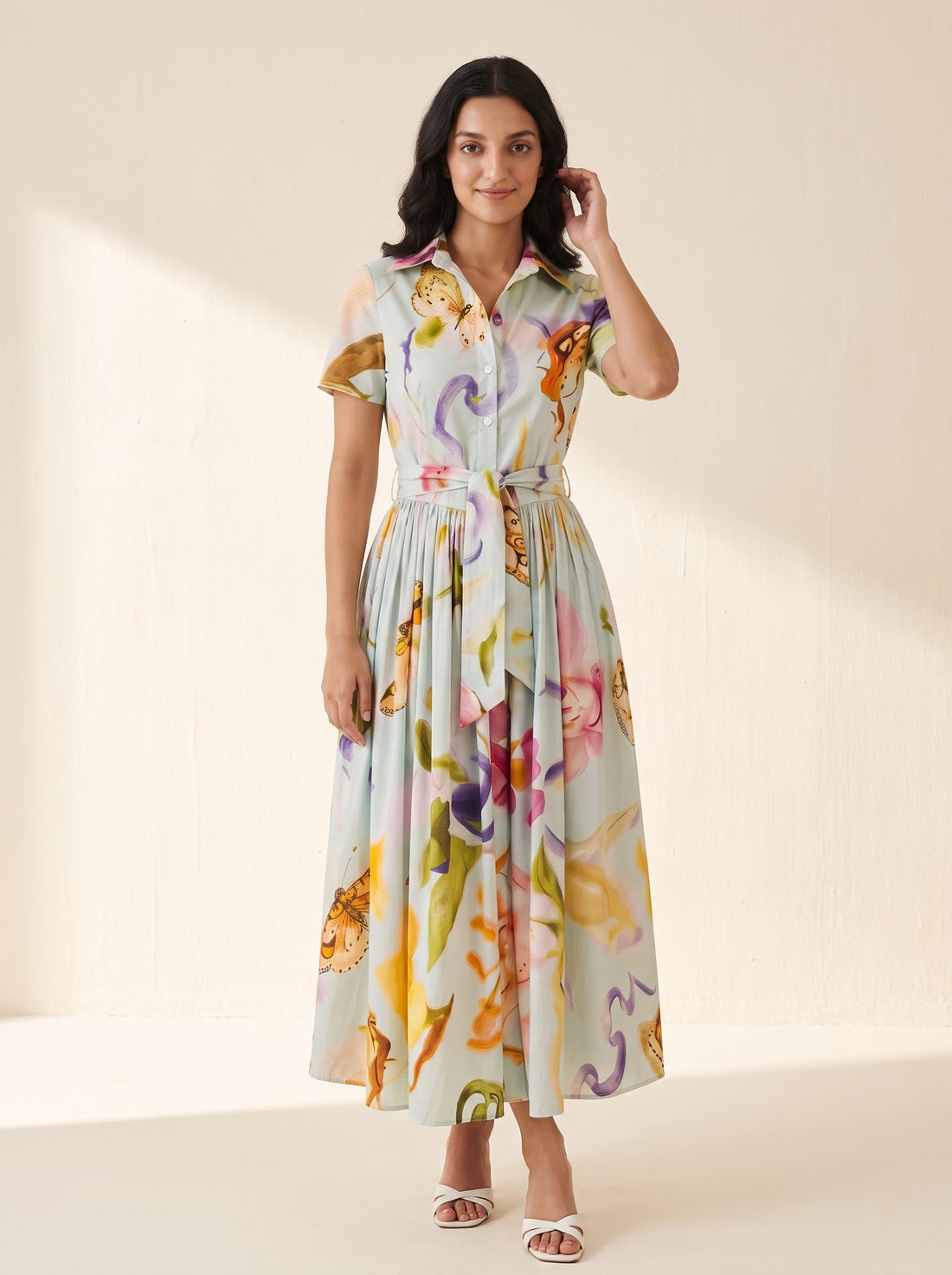 Pastel Floral Maxi Dress