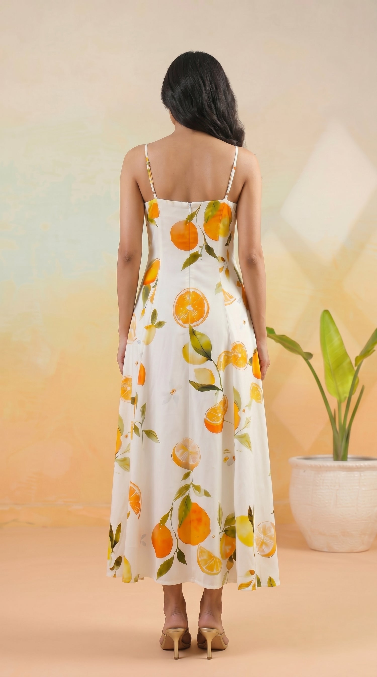 Slice the orange dress