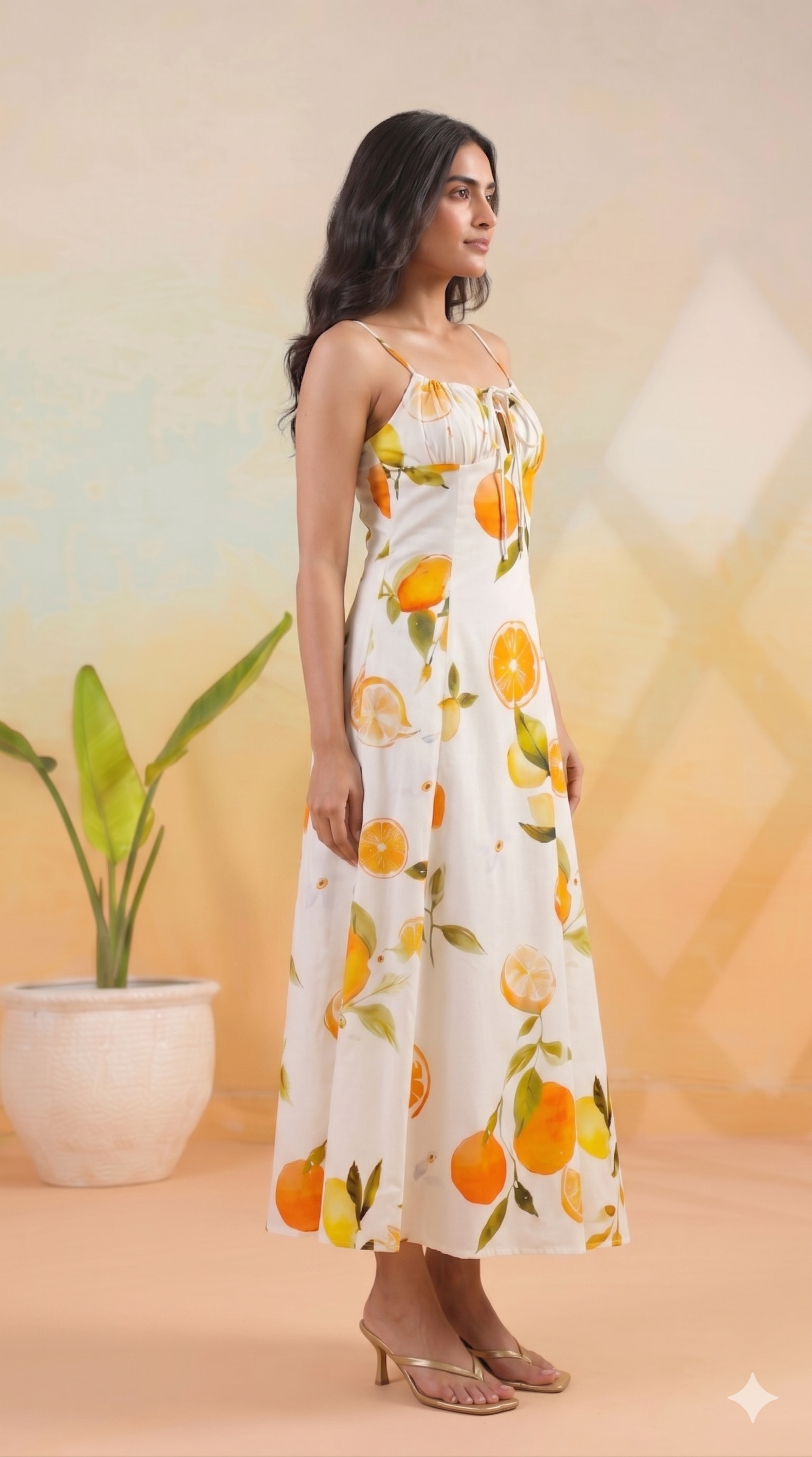 Slice the orange dress