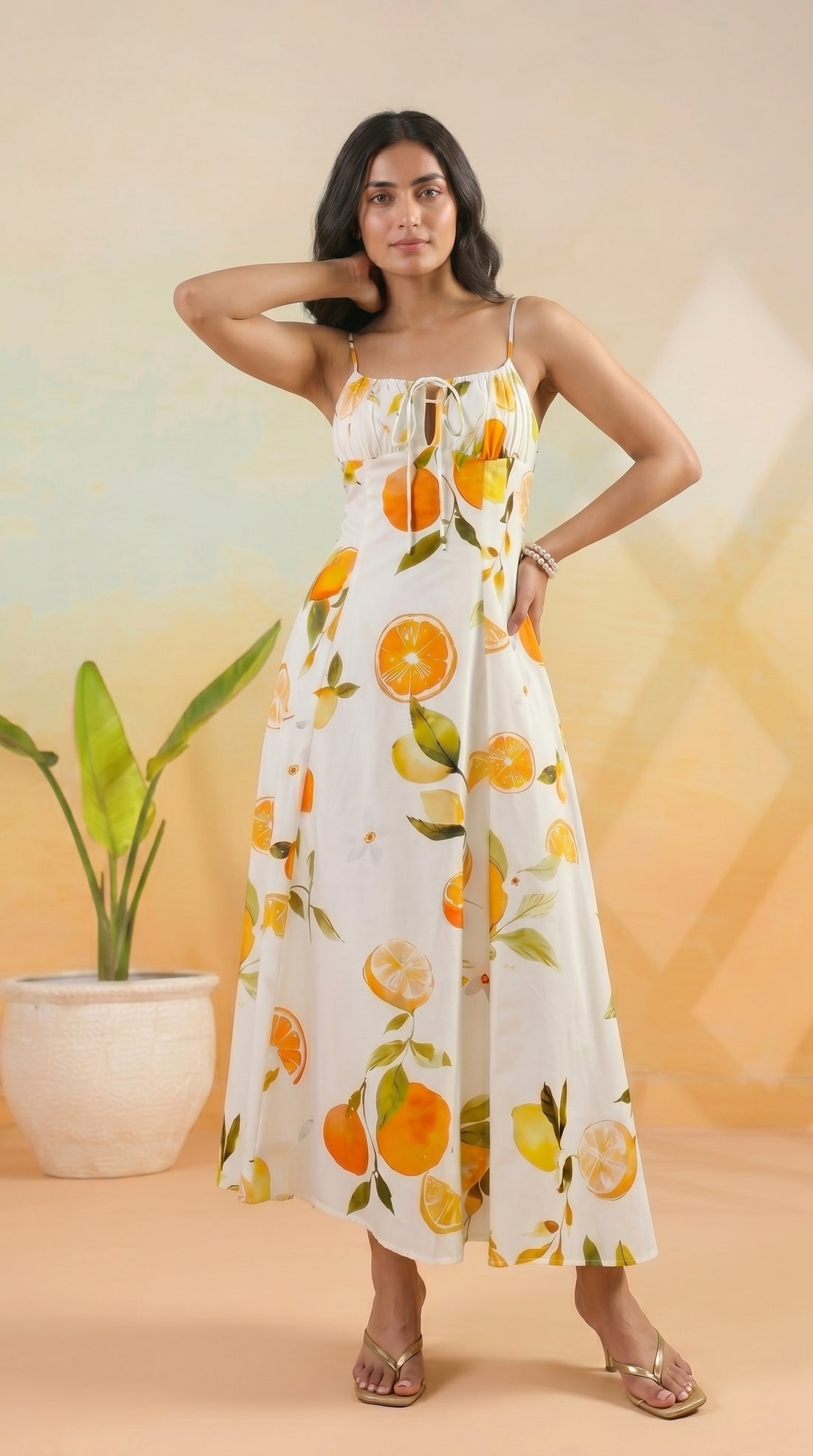 Tropical Orange Dress