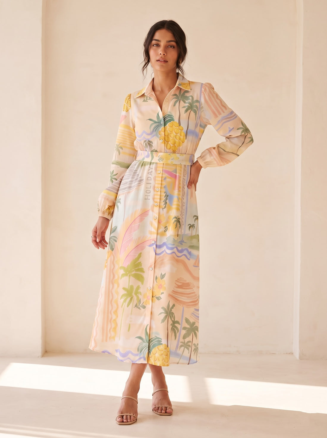Prosperina Tropical Print Dress