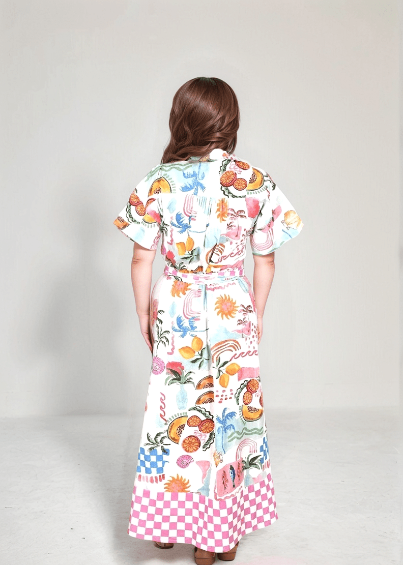 Escape To Paradise Belted Maxi Dress