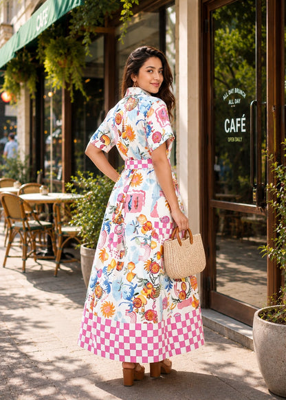 Escape To Paradise Belted Maxi Dress
