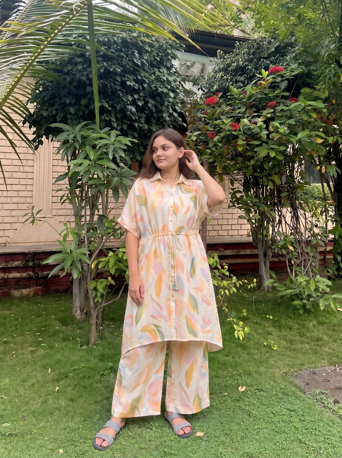 Pastel Abstract Printed Co-ord Set