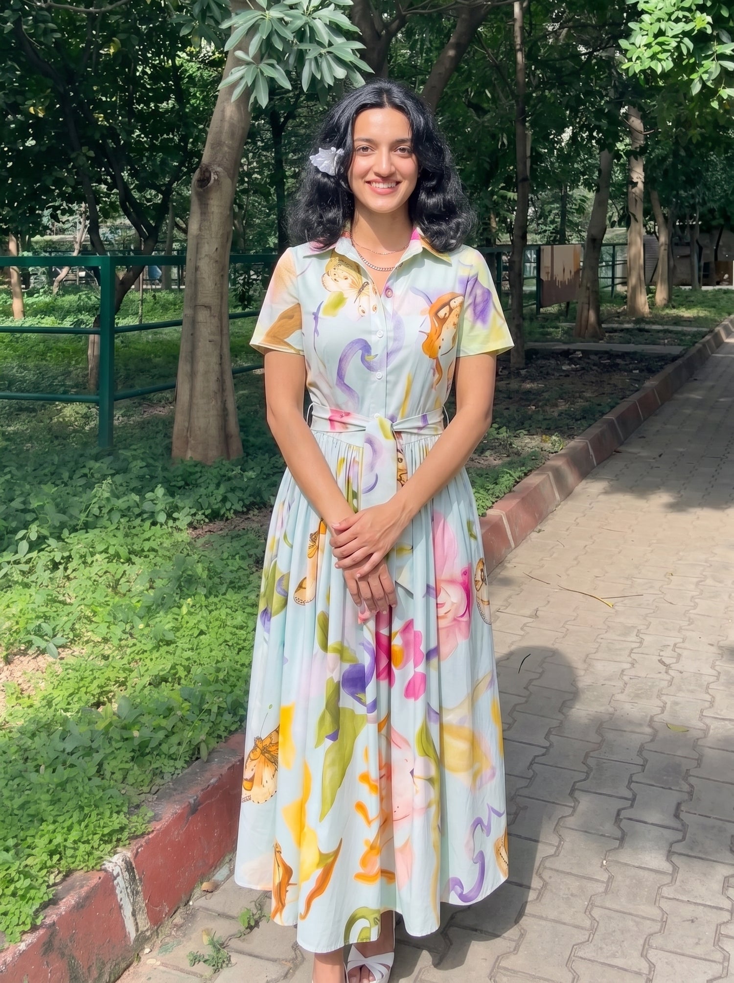 Pastel Floral Maxi Dress