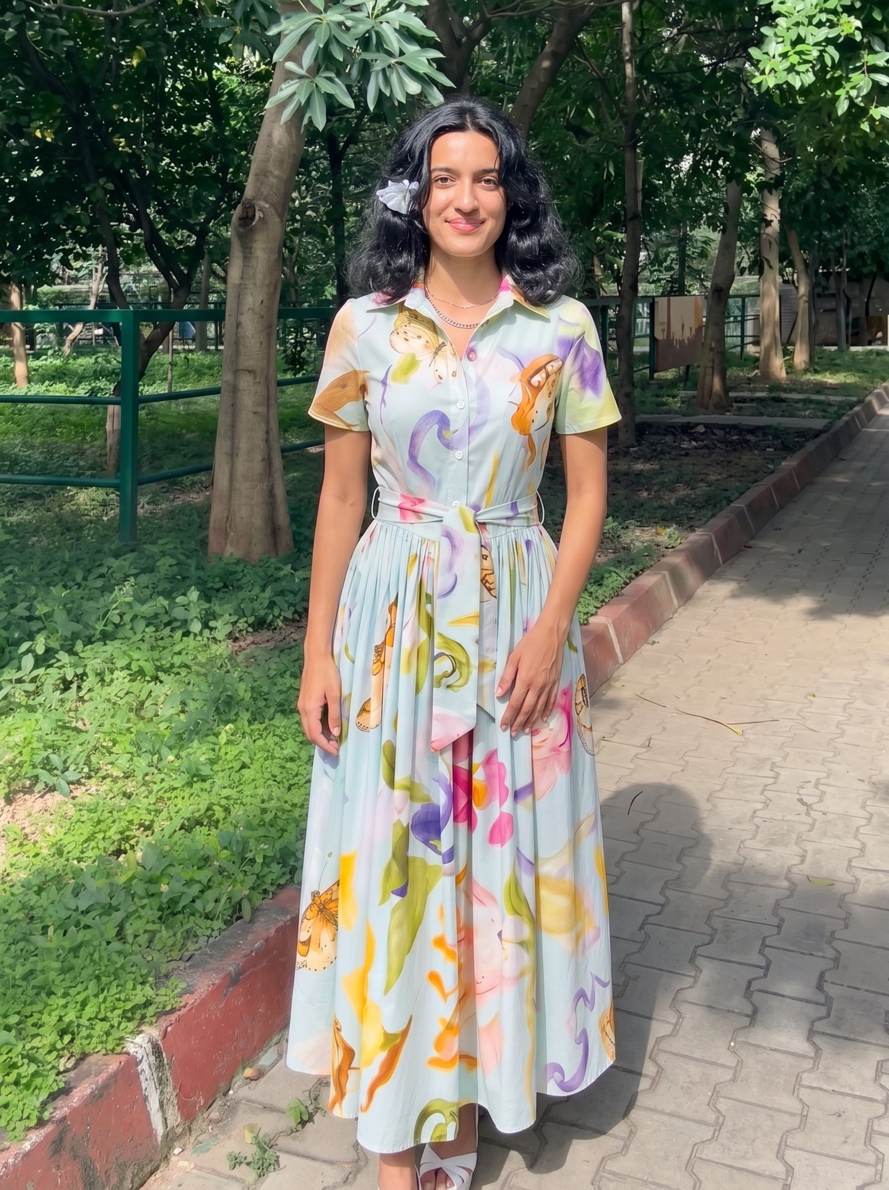 Pastel Floral Maxi Dress