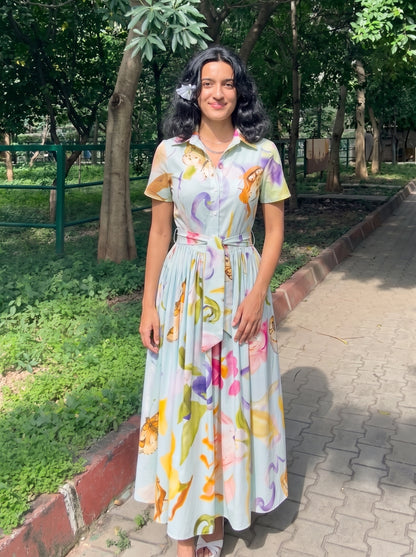 Pastel Floral Maxi Dress