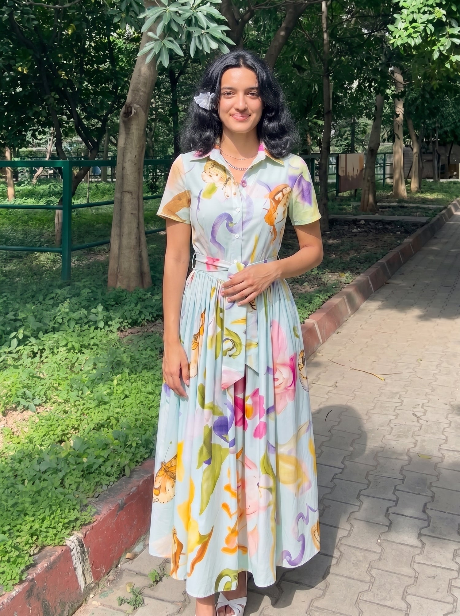 Pastel Floral Maxi Dress