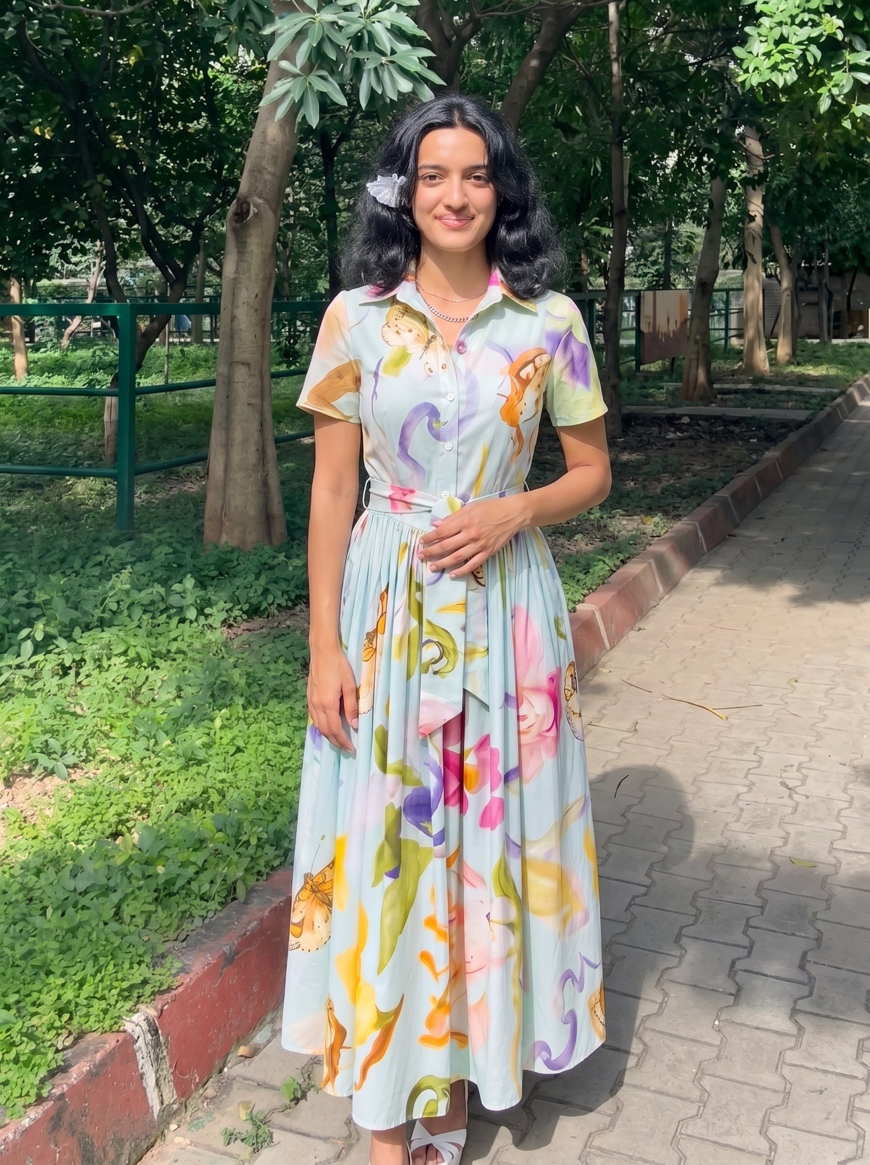 Pastel Floral Maxi Dress