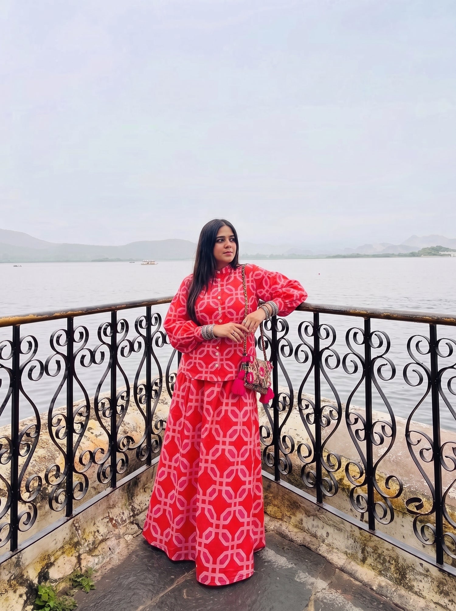Tangerine Print Co-ord Set