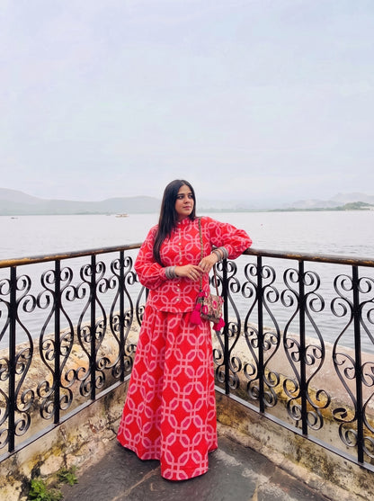 Tangerine Print Co-ord Set
