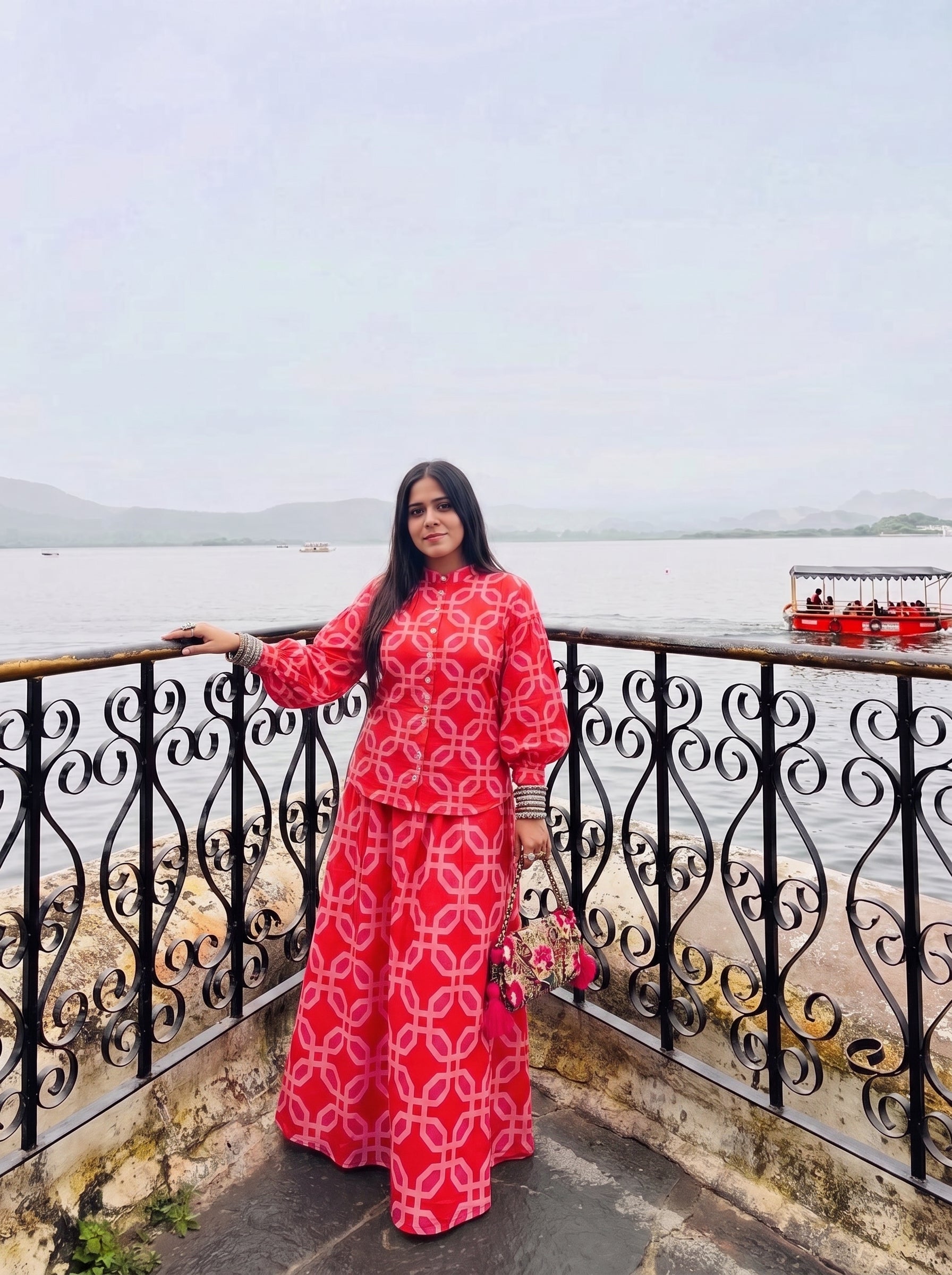 Tangerine Print Co-ord Set