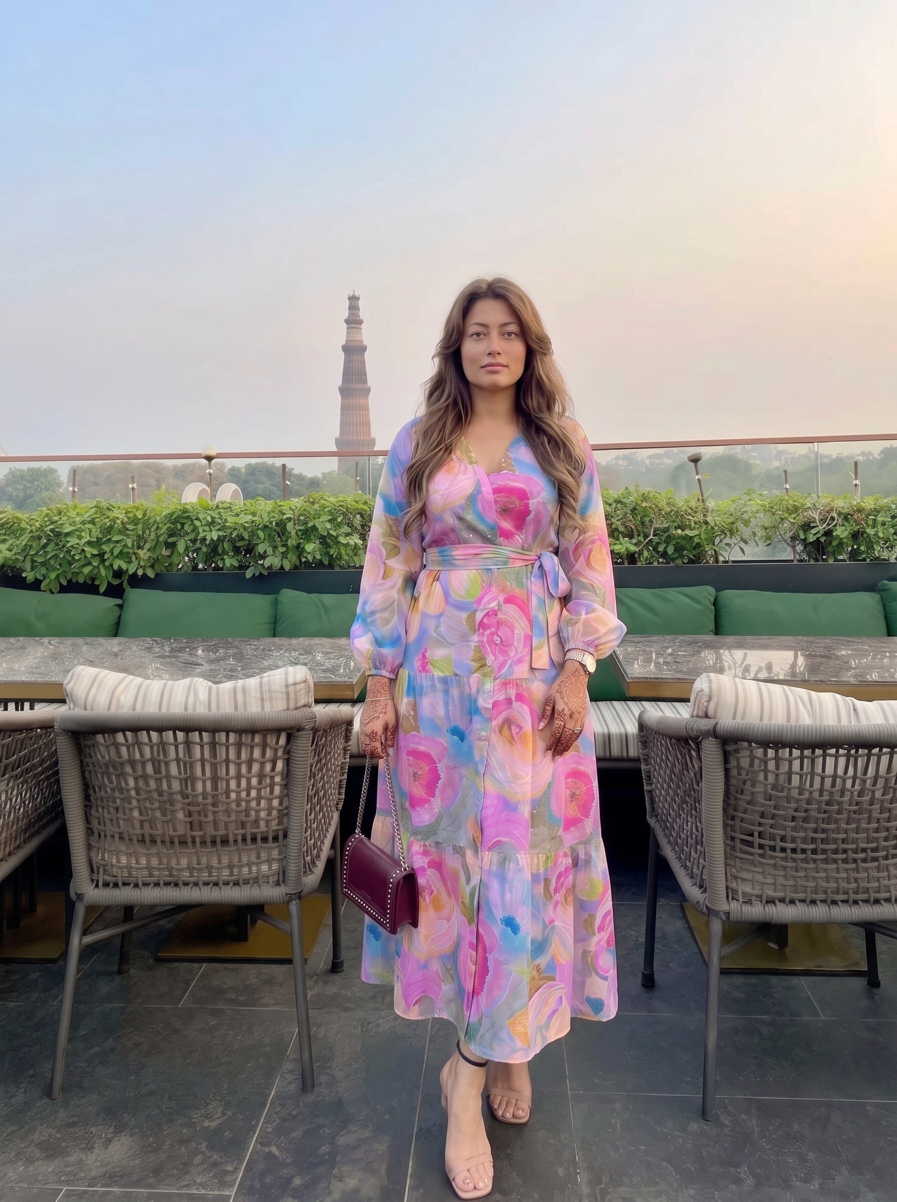 Violet Whimsy Maxi Dress