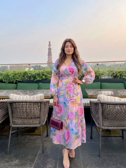 Violet Whimsy Maxi Dress