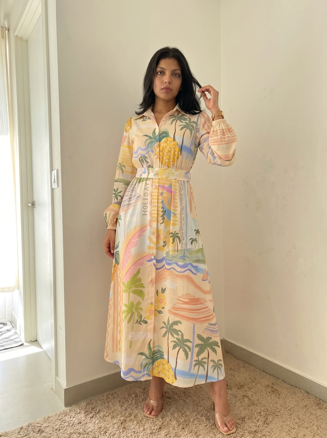 Prosperina Tropical Print Dress