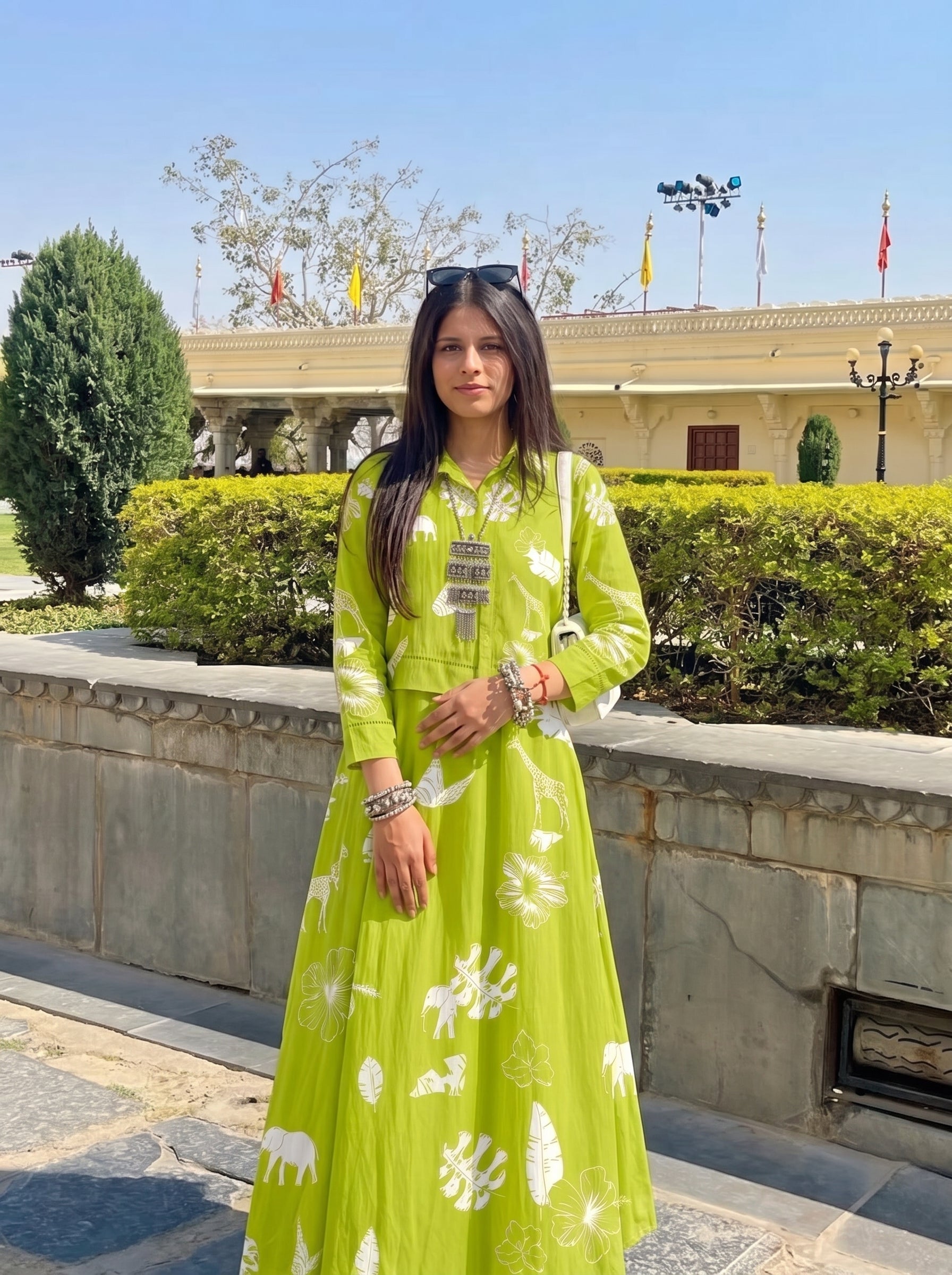 Lime Blossom Skirt Set