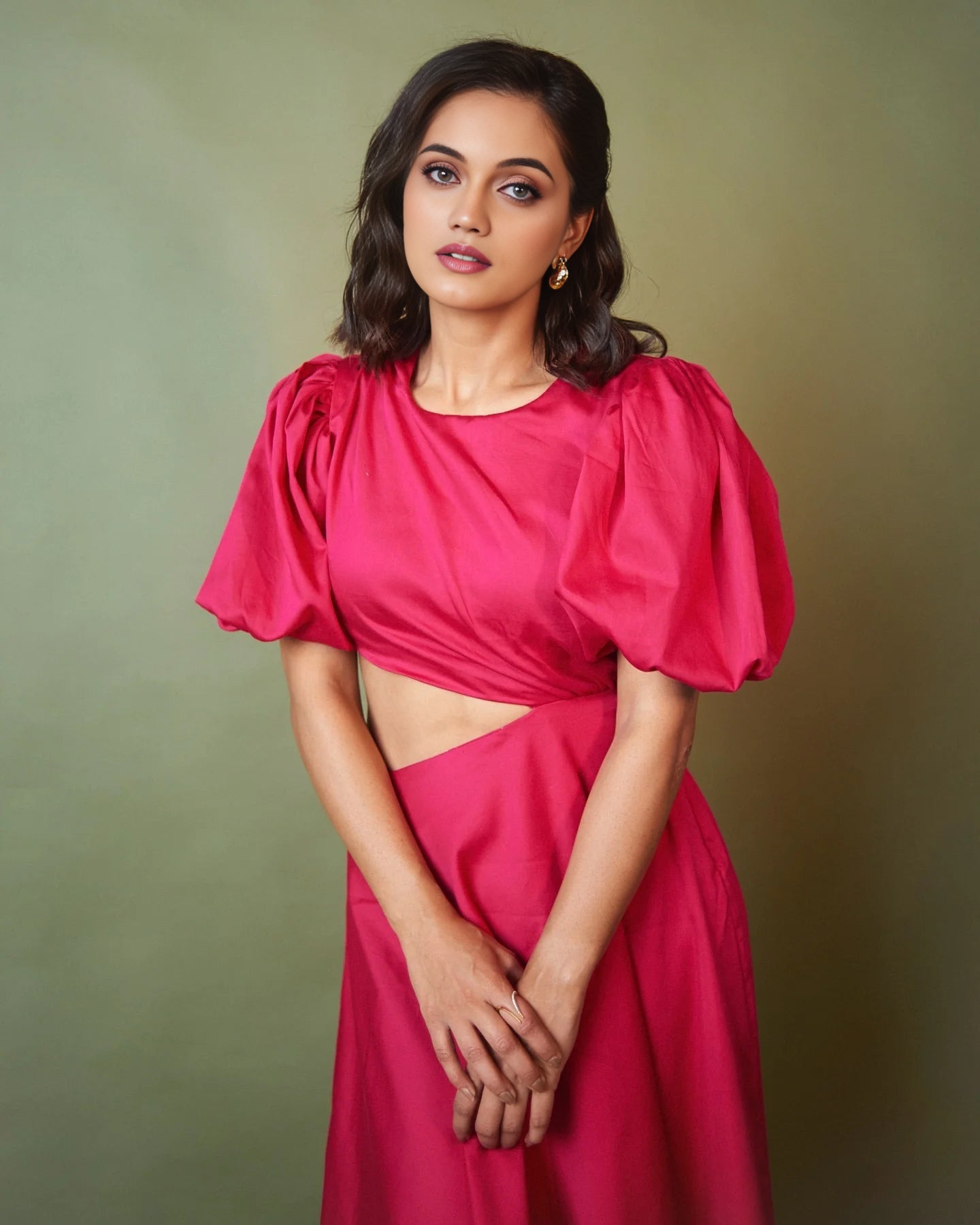 Pink cutout dress