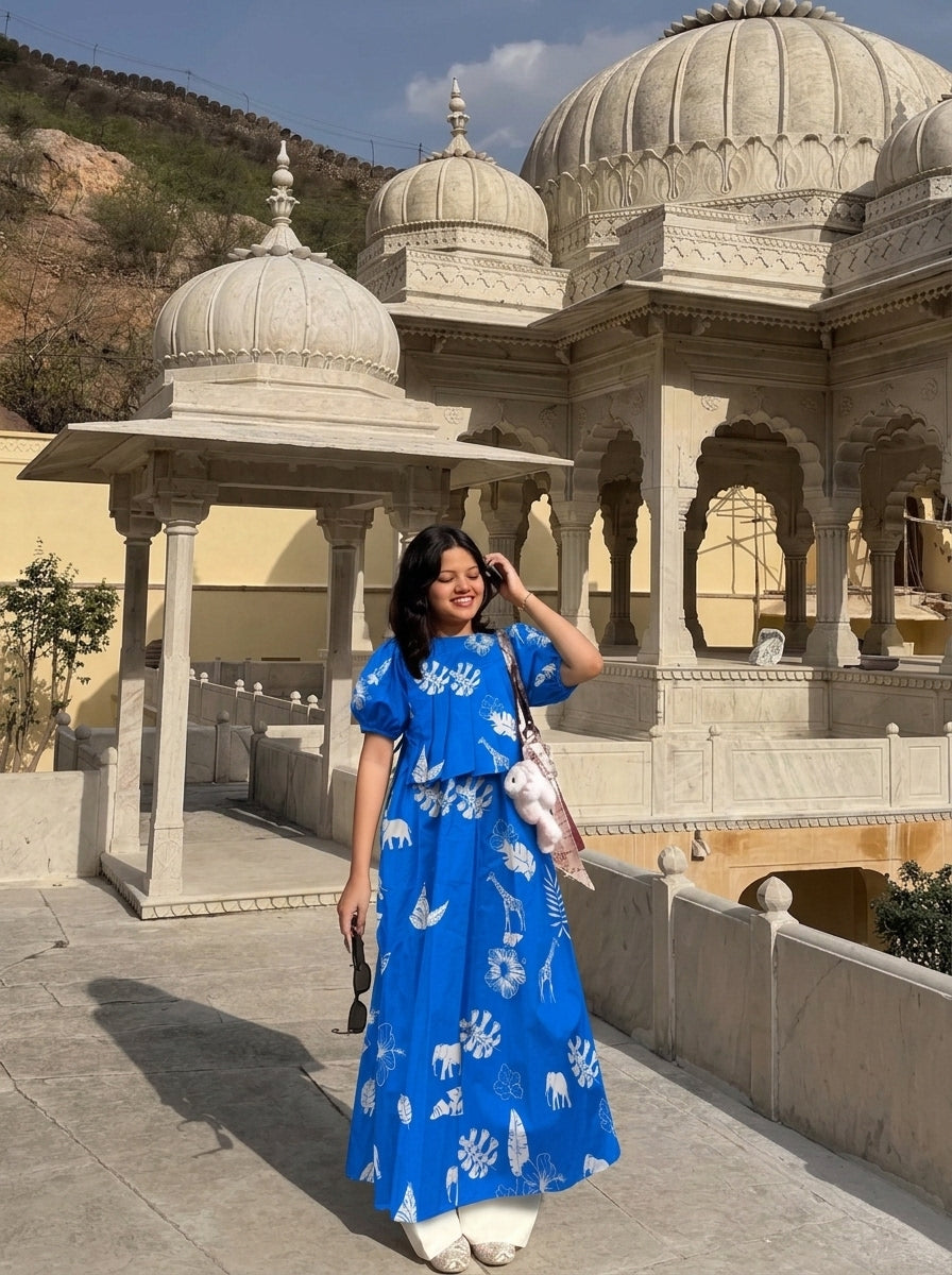 Bluebell Puff Sleeve Top &amp; Skirt Set